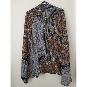 (D5)100% Rayon Harem Pants (Circles in Circle Prt)